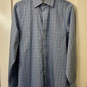Charles Tyrwhitt Yellow and Blue Check Shirt 15.5/34